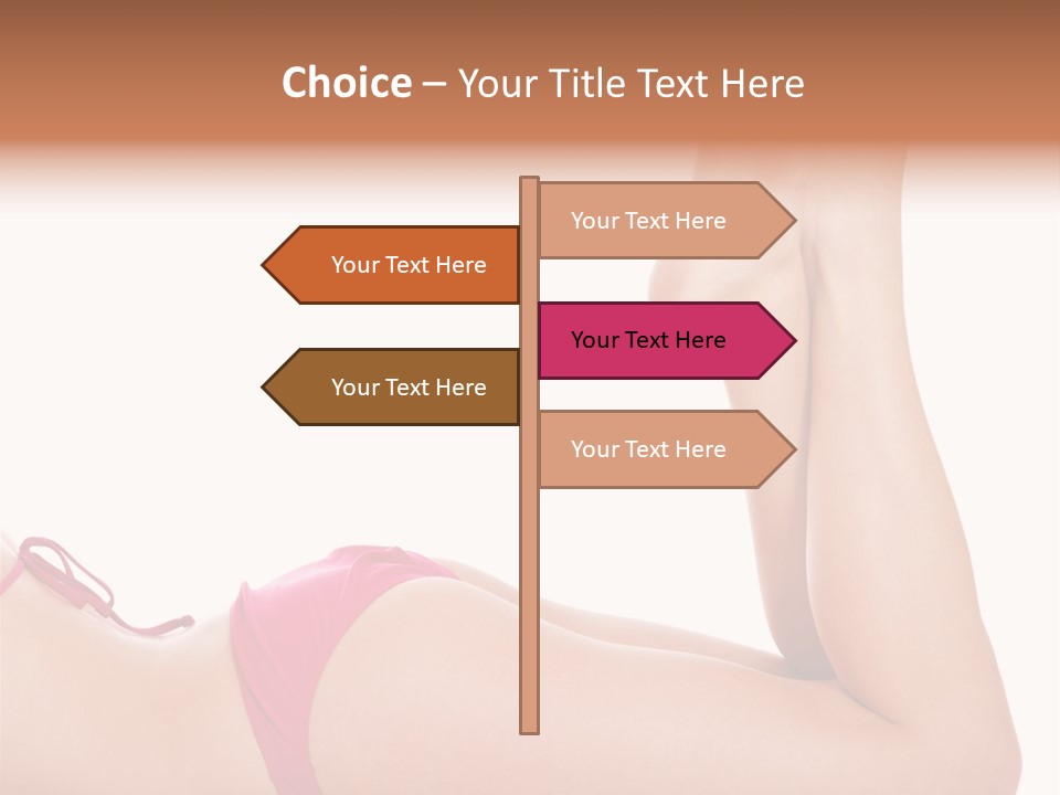 Isolated On White Skin Bikini PowerPoint Template