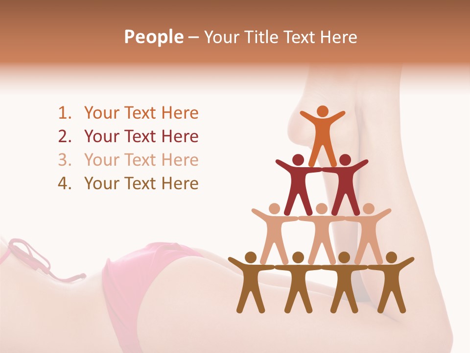 Isolated On White Skin Bikini PowerPoint Template