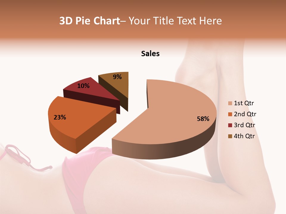 Isolated On White Skin Bikini PowerPoint Template