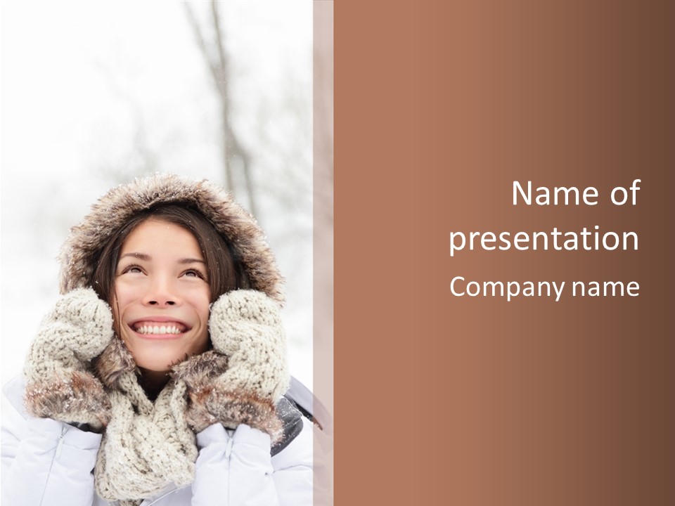 Mittens Seasonal  PowerPoint Template