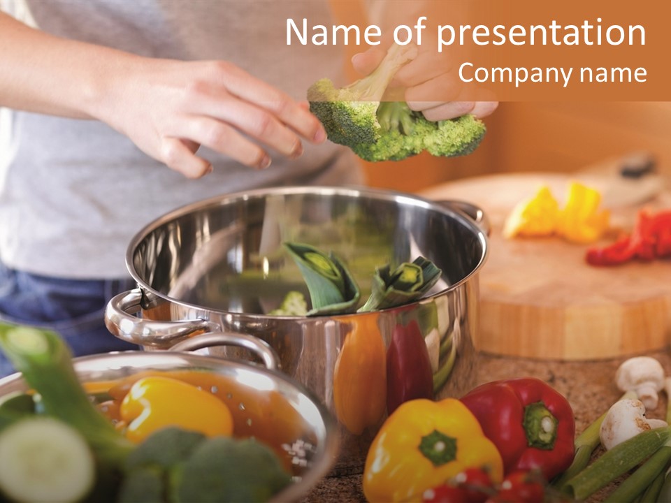 Cook Enjoying Interior PowerPoint Template