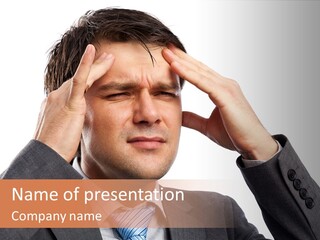 Sick Mental Depression PowerPoint Template