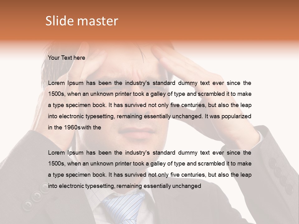 Sick Mental Depression PowerPoint Template