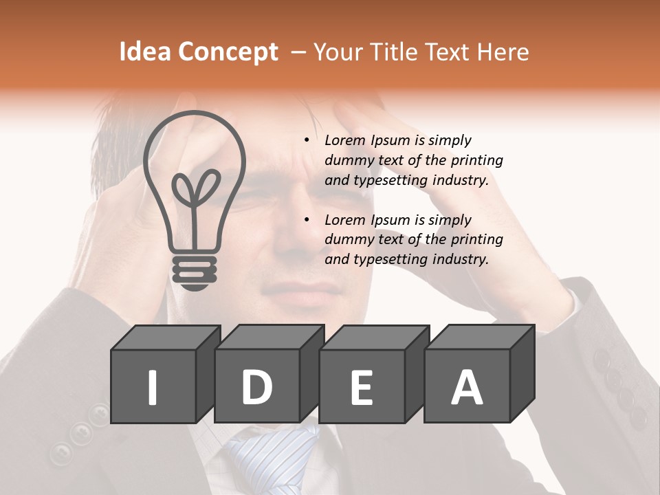 Sick Mental Depression PowerPoint Template