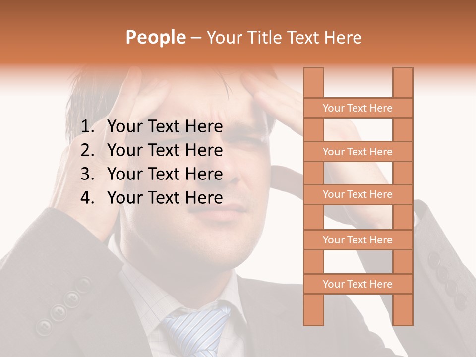 Sick Mental Depression PowerPoint Template