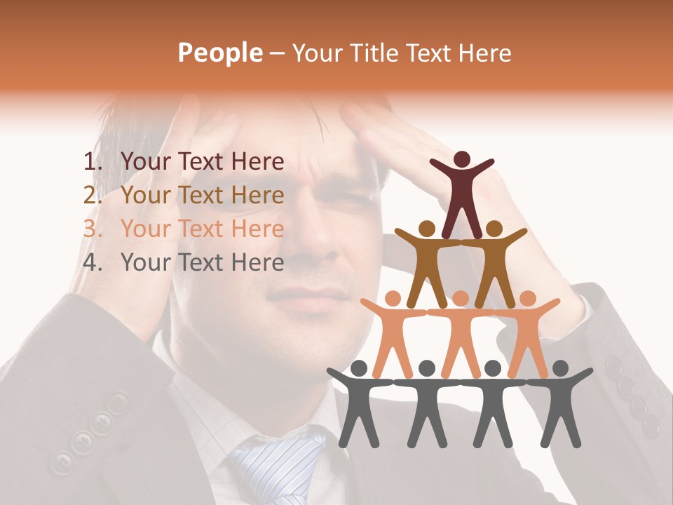 Sick Mental Depression PowerPoint Template