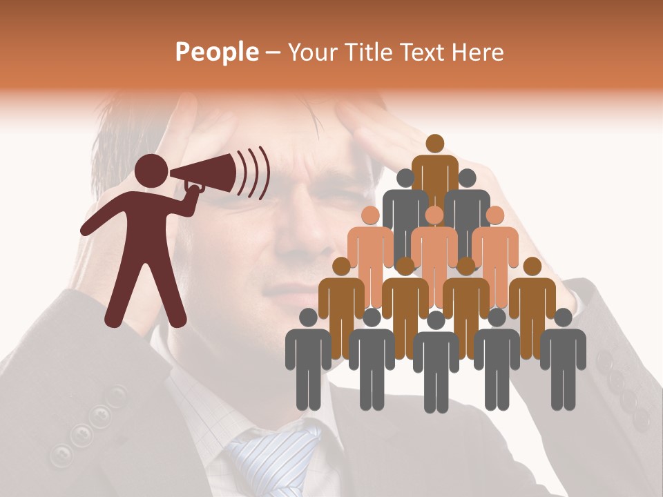 Sick Mental Depression PowerPoint Template