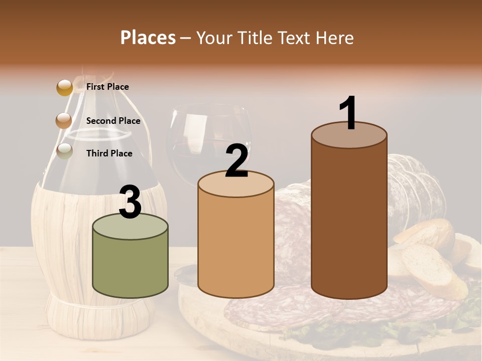 Lunch Drink Bottle Of Wine PowerPoint Template