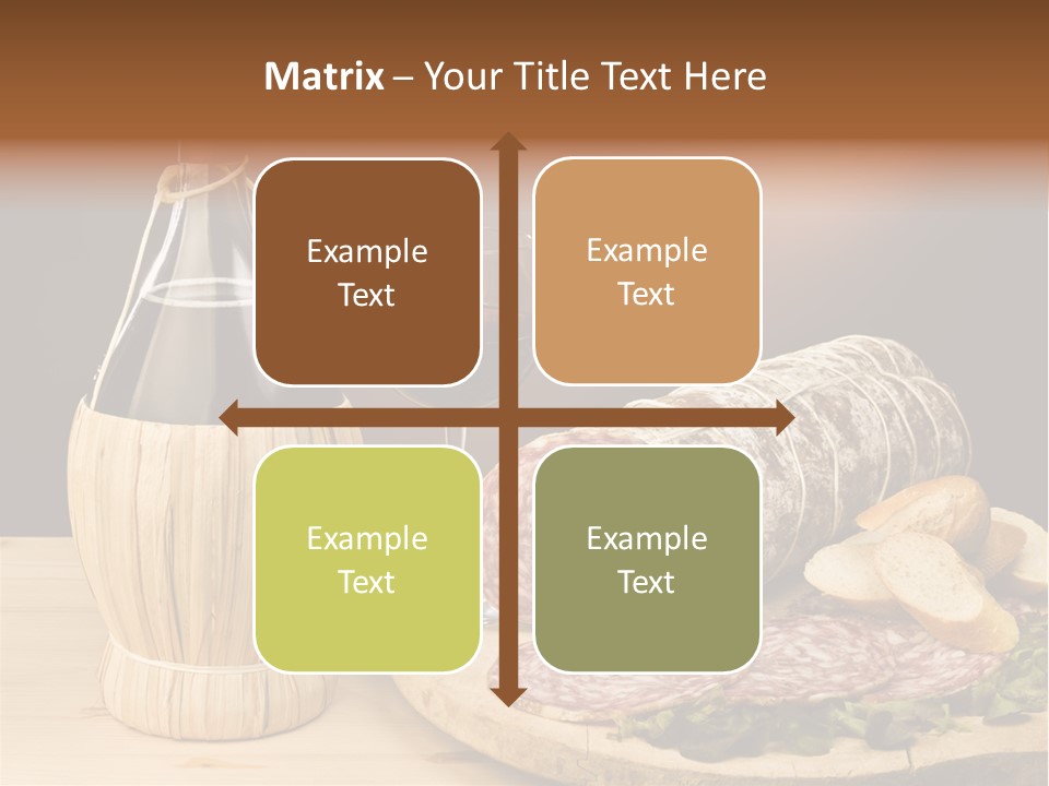 Lunch Drink Bottle Of Wine PowerPoint Template