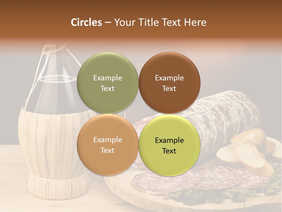 Lunch Drink Bottle Of Wine PowerPoint Template