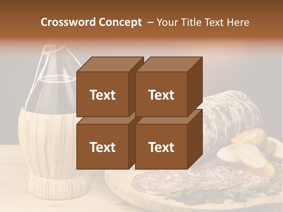 Lunch Drink Bottle Of Wine PowerPoint Template