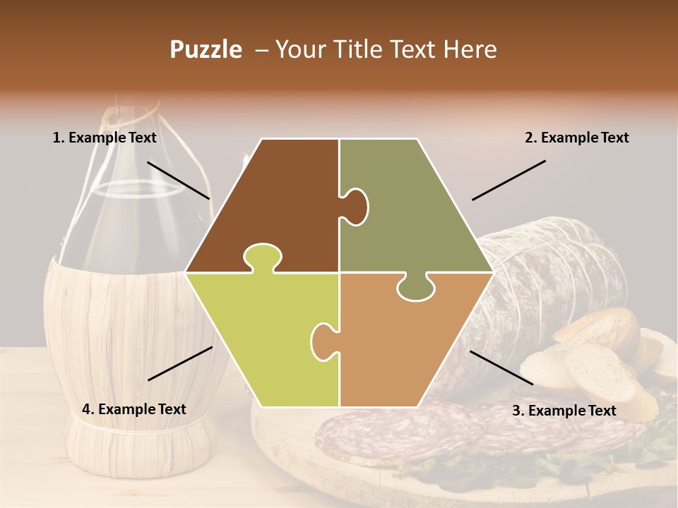 Lunch Drink Bottle Of Wine PowerPoint Template