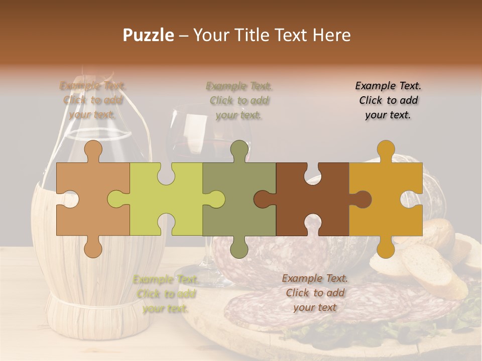 Lunch Drink Bottle Of Wine PowerPoint Template