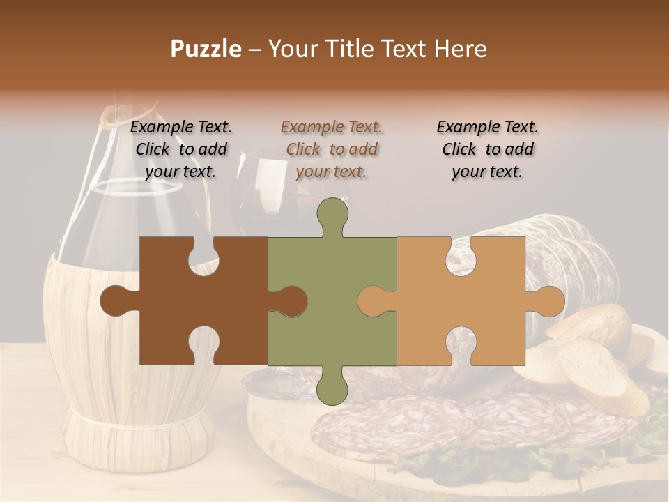 Lunch Drink Bottle Of Wine PowerPoint Template