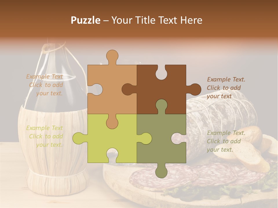 Lunch Drink Bottle Of Wine PowerPoint Template