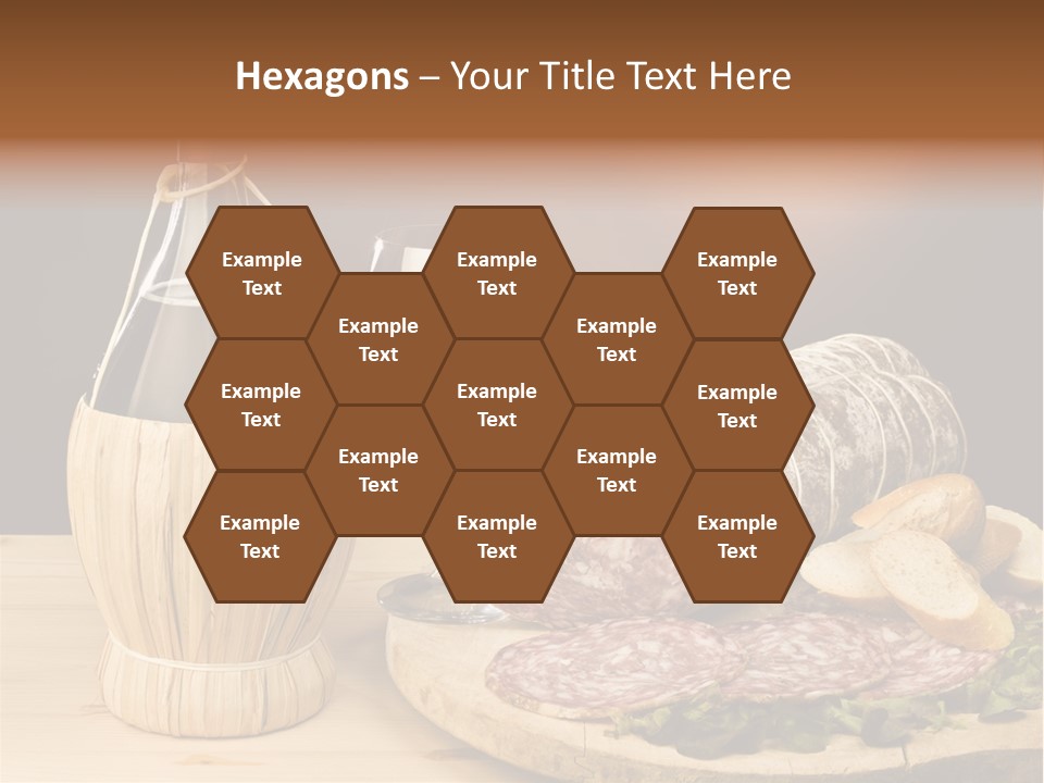 Lunch Drink Bottle Of Wine PowerPoint Template