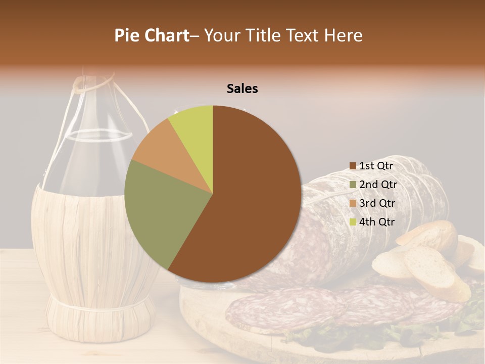 Lunch Drink Bottle Of Wine PowerPoint Template