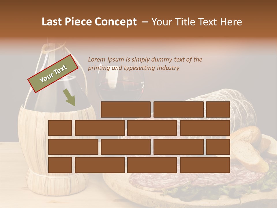 Lunch Drink Bottle Of Wine PowerPoint Template