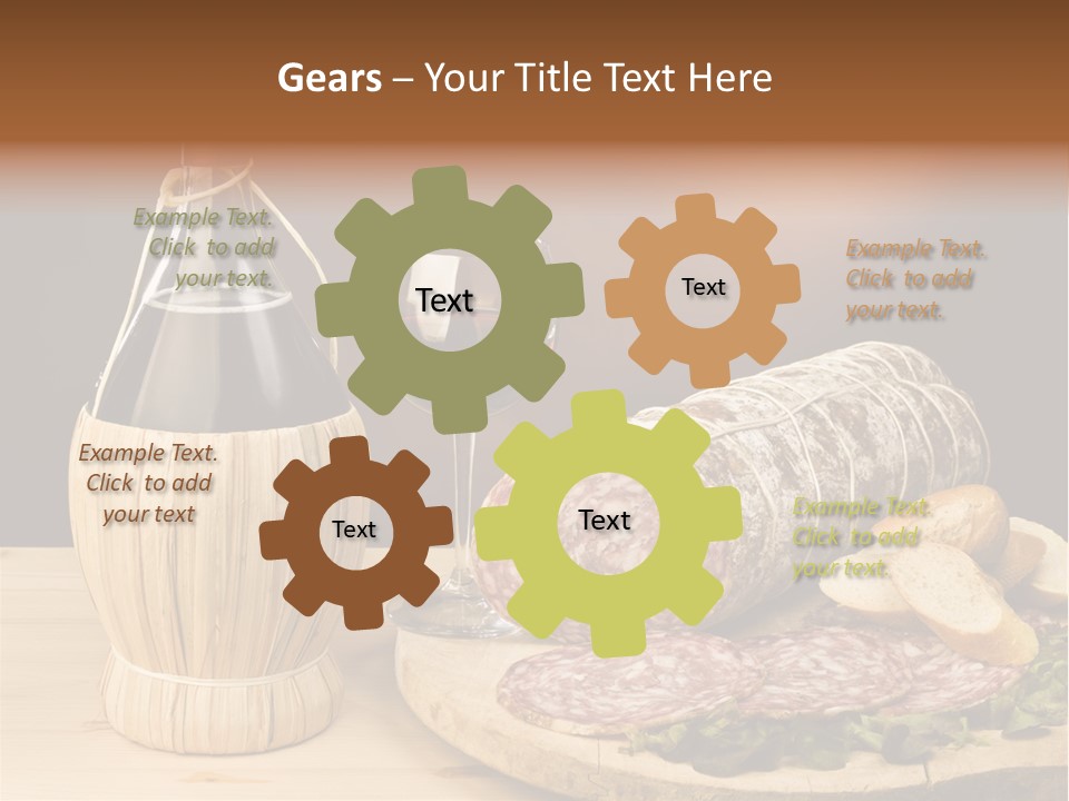 Lunch Drink Bottle Of Wine PowerPoint Template