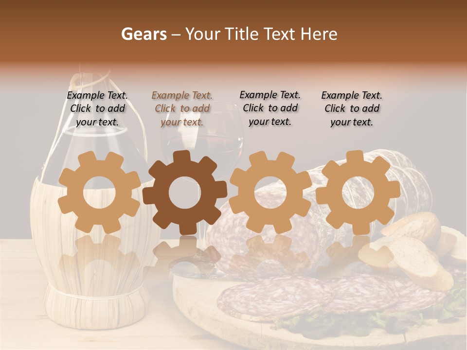 Lunch Drink Bottle Of Wine PowerPoint Template