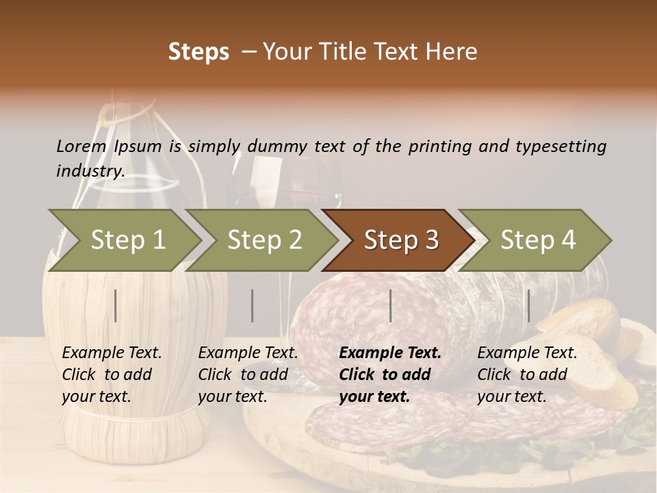 Lunch Drink Bottle Of Wine PowerPoint Template