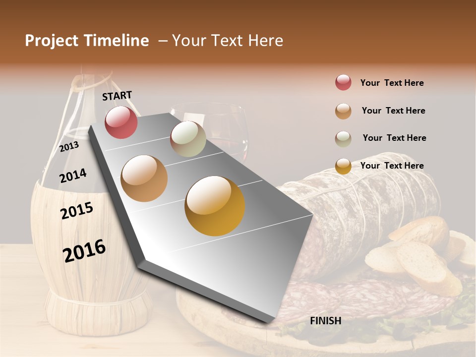 Lunch Drink Bottle Of Wine PowerPoint Template