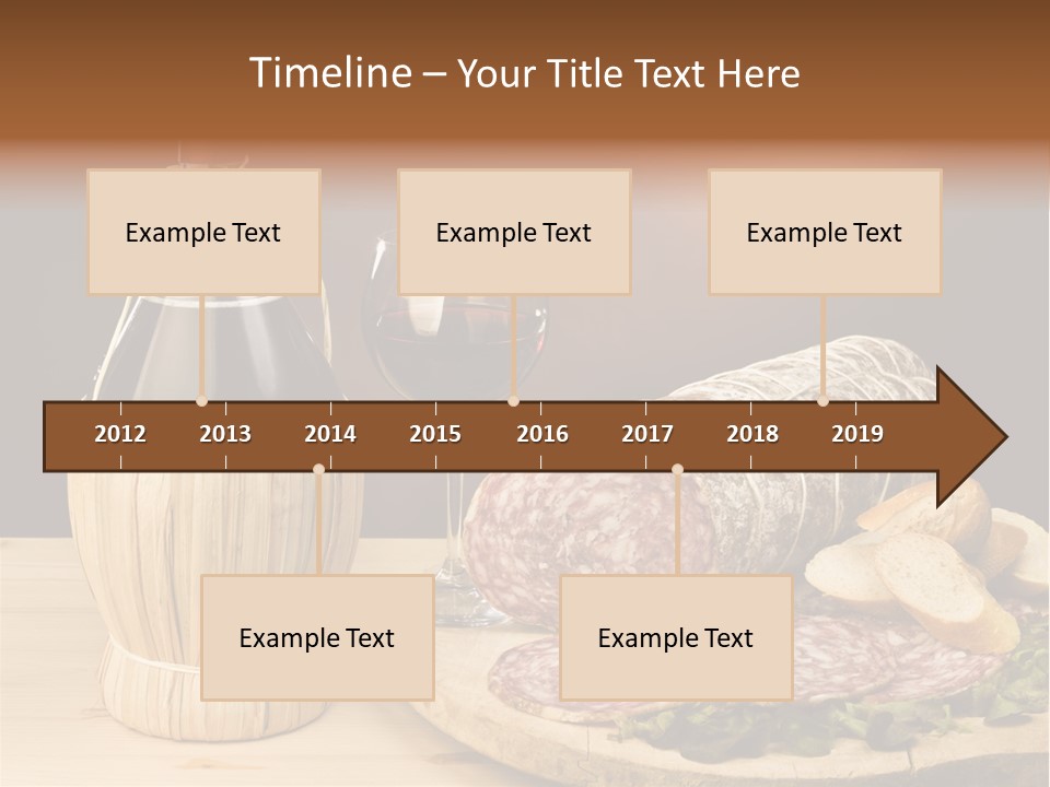 Lunch Drink Bottle Of Wine PowerPoint Template