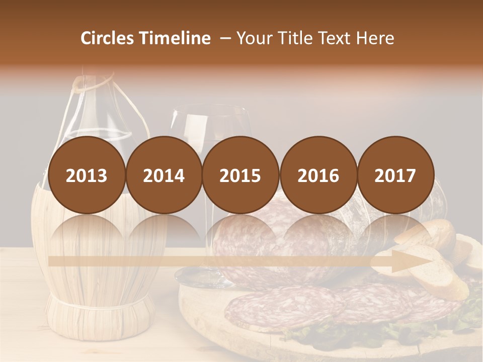 Lunch Drink Bottle Of Wine PowerPoint Template