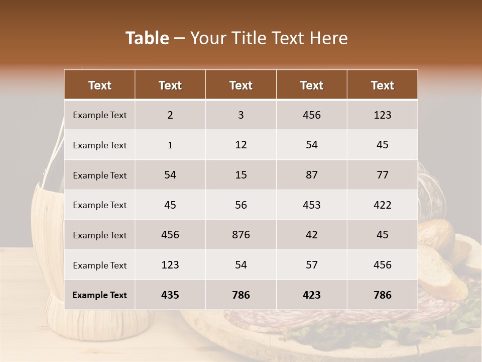 Lunch Drink Bottle Of Wine PowerPoint Template