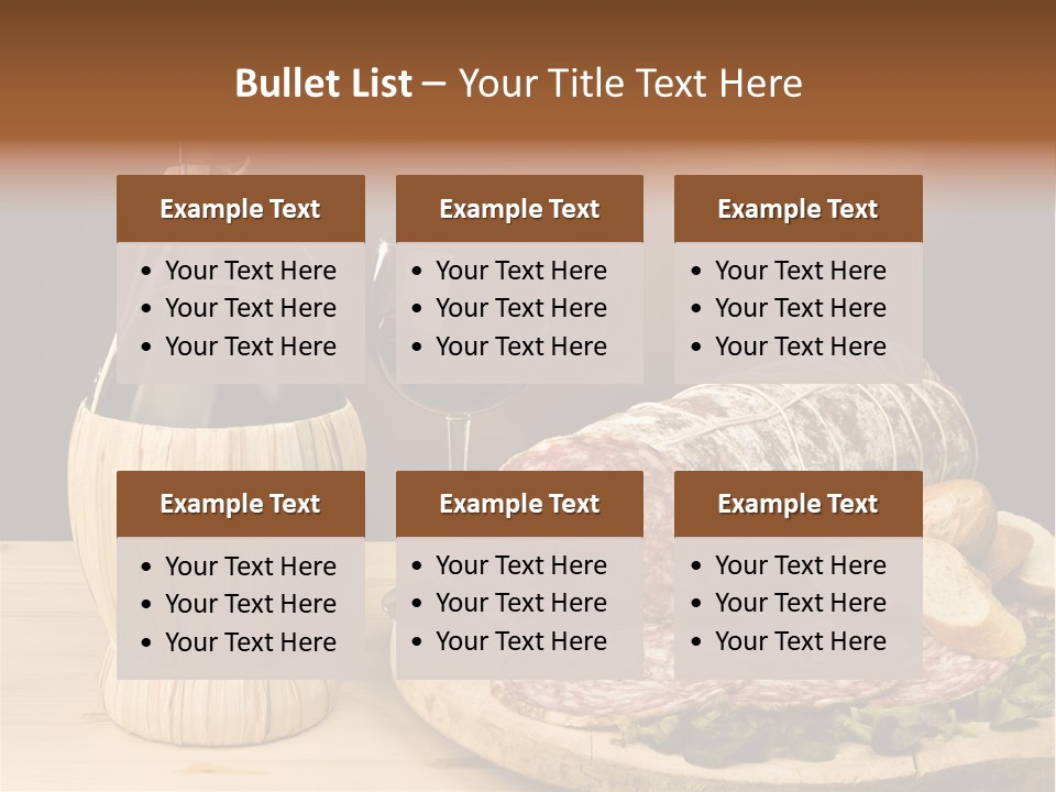 Lunch Drink Bottle Of Wine PowerPoint Template