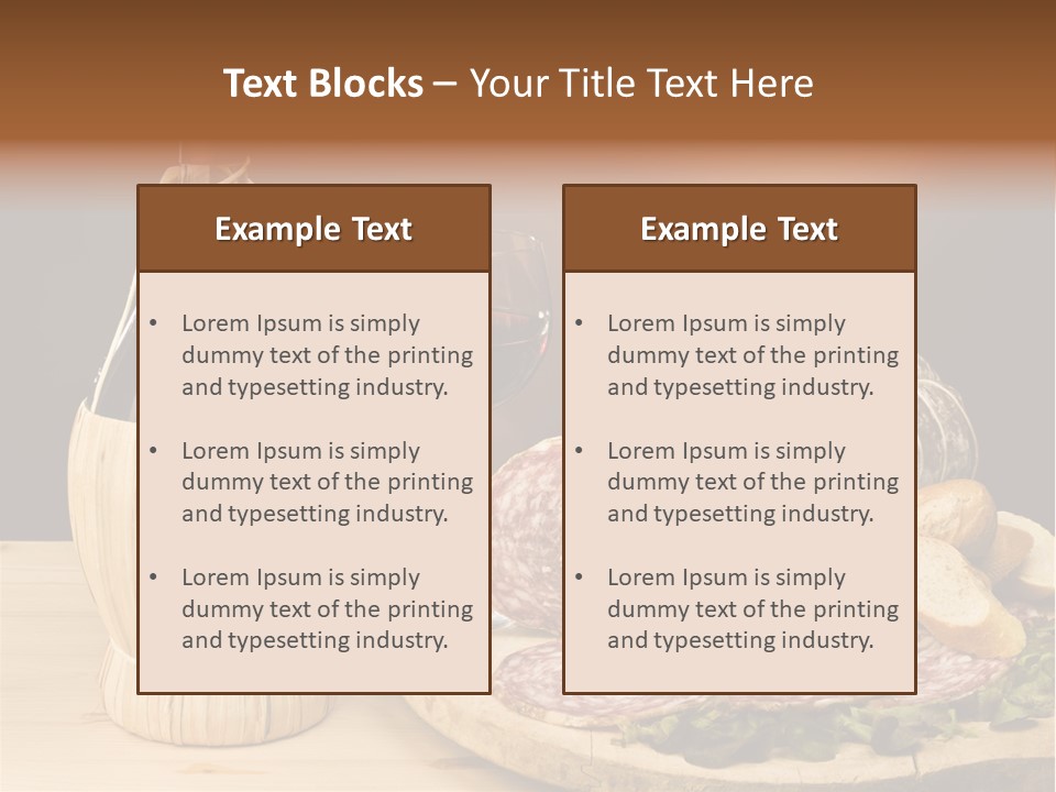 Lunch Drink Bottle Of Wine PowerPoint Template