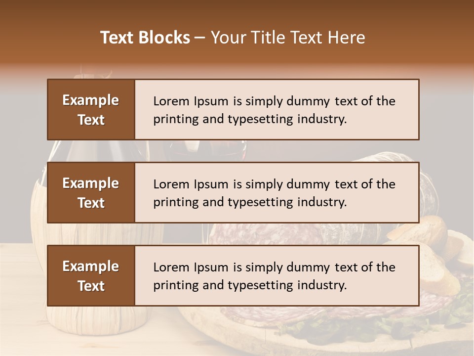 Lunch Drink Bottle Of Wine PowerPoint Template