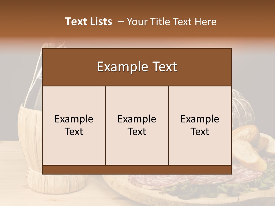 Lunch Drink Bottle Of Wine PowerPoint Template