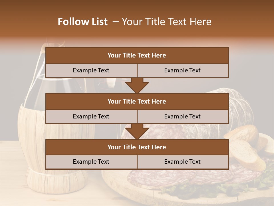 Lunch Drink Bottle Of Wine PowerPoint Template