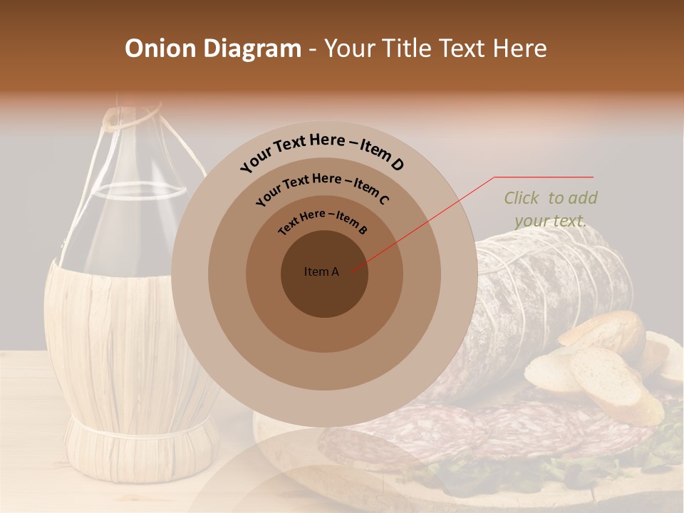 Lunch Drink Bottle Of Wine PowerPoint Template