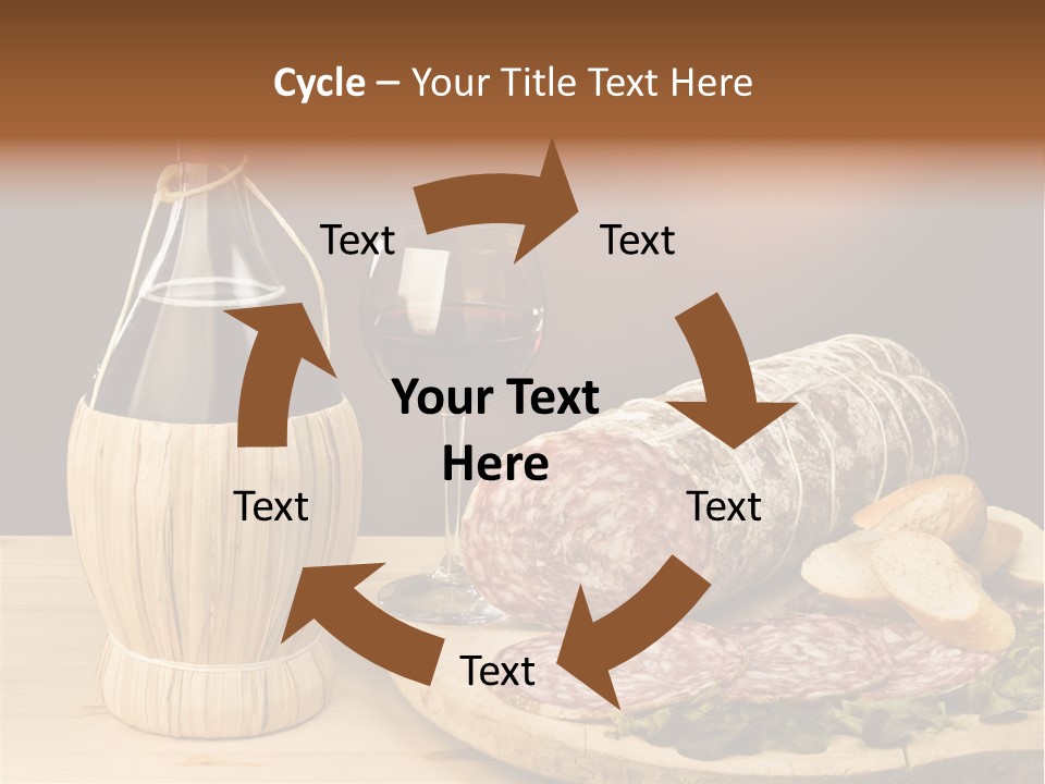 Lunch Drink Bottle Of Wine PowerPoint Template