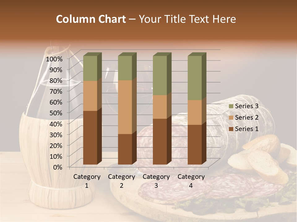 Lunch Drink Bottle Of Wine PowerPoint Template