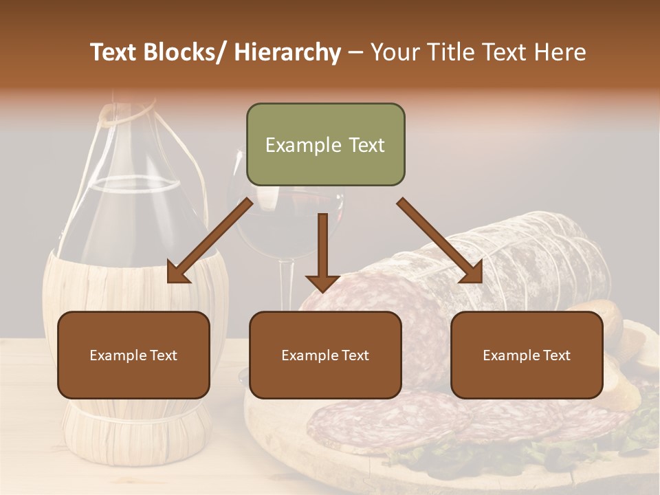 Lunch Drink Bottle Of Wine PowerPoint Template