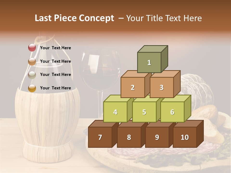 Lunch Drink Bottle Of Wine PowerPoint Template