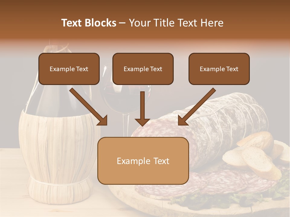 Lunch Drink Bottle Of Wine PowerPoint Template