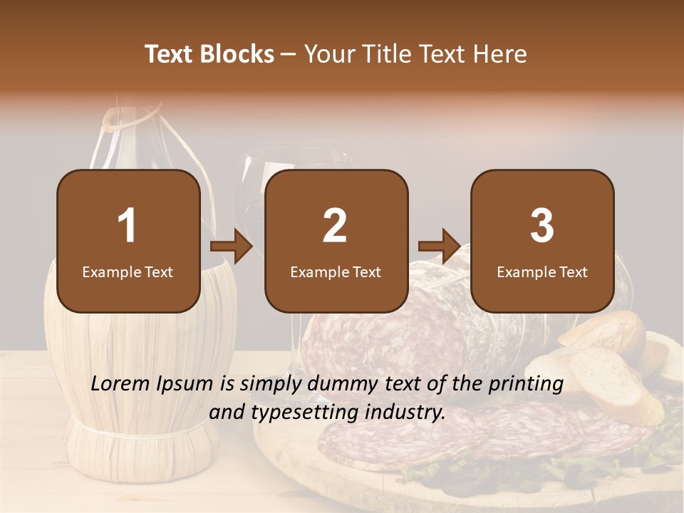 Lunch Drink Bottle Of Wine PowerPoint Template