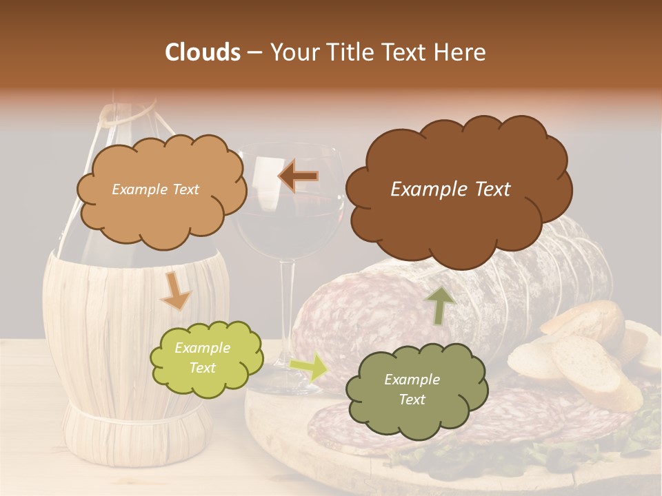 Lunch Drink Bottle Of Wine PowerPoint Template