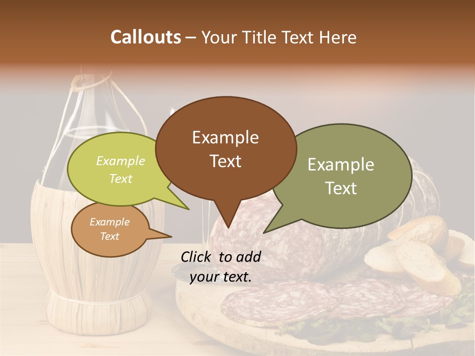 Lunch Drink Bottle Of Wine PowerPoint Template