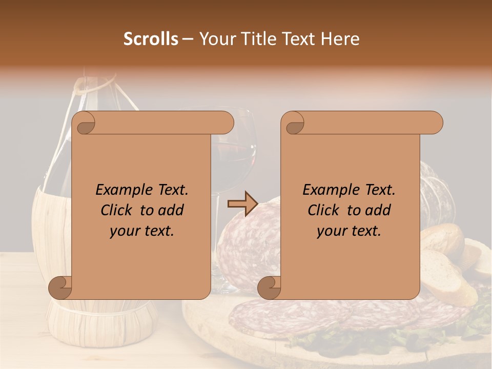Lunch Drink Bottle Of Wine PowerPoint Template