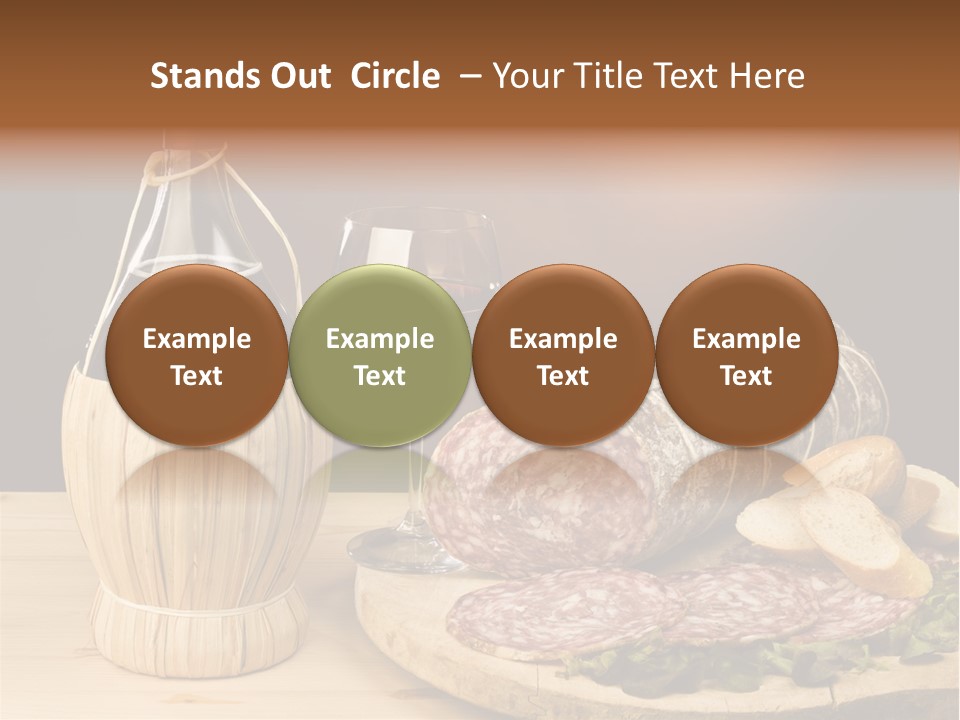 Lunch Drink Bottle Of Wine PowerPoint Template