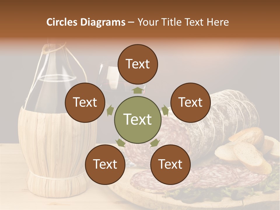 Lunch Drink Bottle Of Wine PowerPoint Template