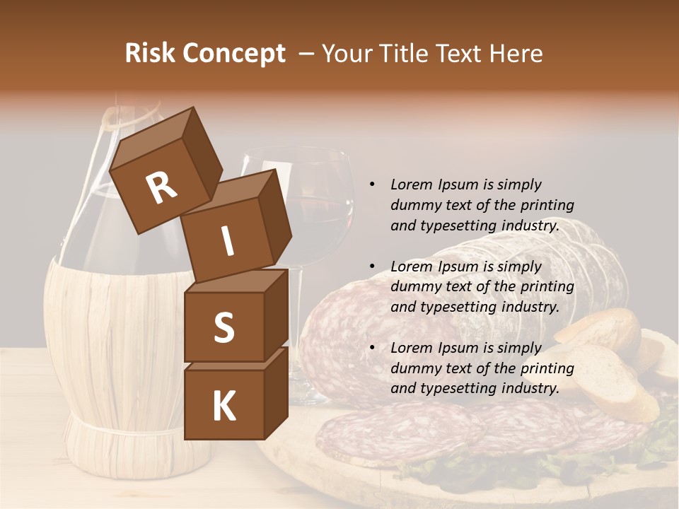 Lunch Drink Bottle Of Wine PowerPoint Template