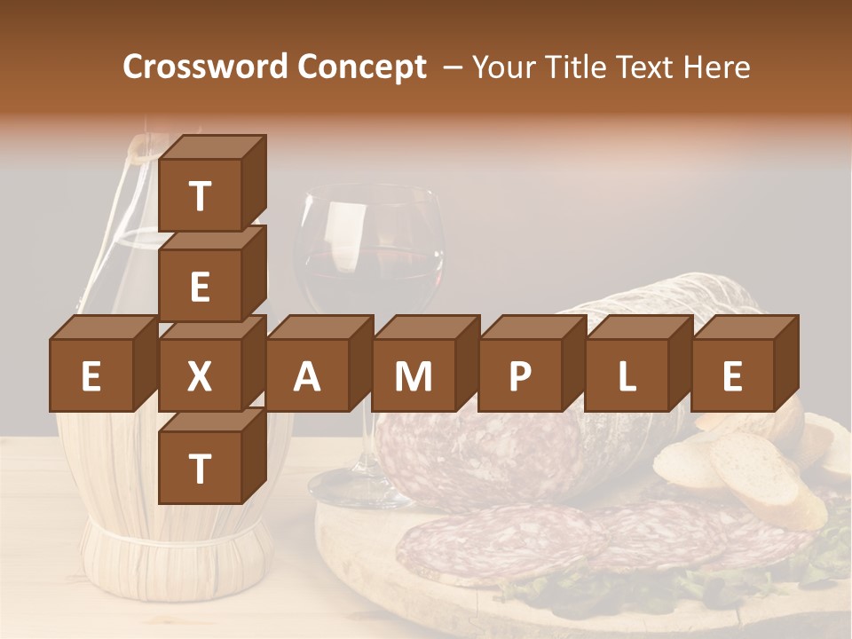 Lunch Drink Bottle Of Wine PowerPoint Template