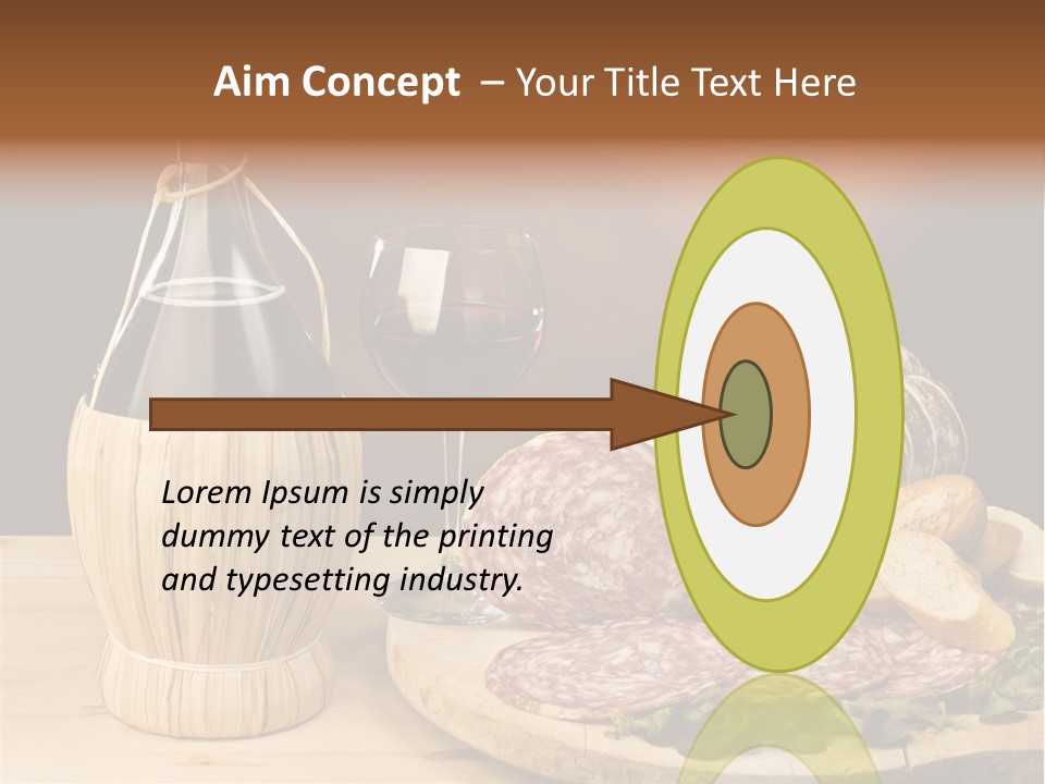 Lunch Drink Bottle Of Wine PowerPoint Template