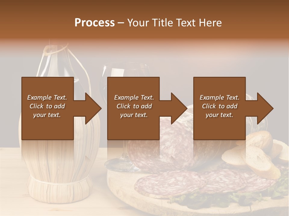 Lunch Drink Bottle Of Wine PowerPoint Template